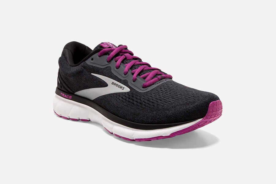 Brooks Trace Road Loopschoenen Dames - Zwart/Paars - 783429GBN